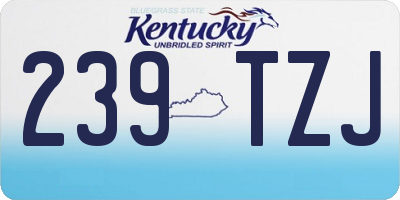 KY license plate 239TZJ