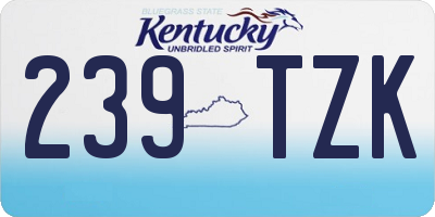 KY license plate 239TZK