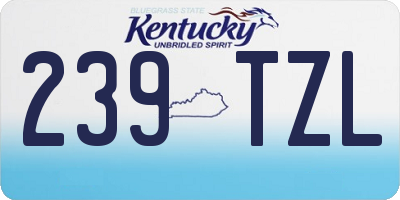 KY license plate 239TZL
