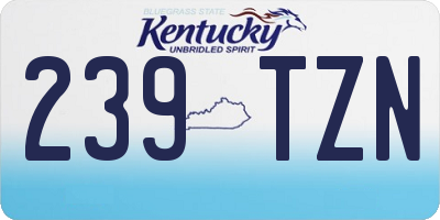 KY license plate 239TZN