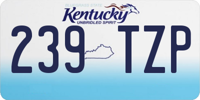 KY license plate 239TZP