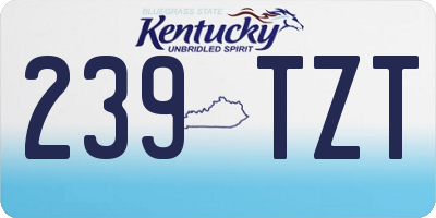 KY license plate 239TZT