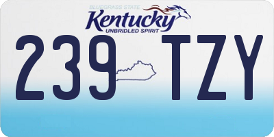 KY license plate 239TZY