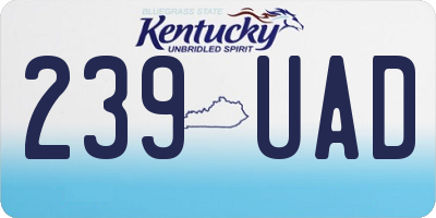 KY license plate 239UAD