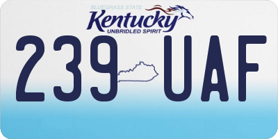 KY license plate 239UAF