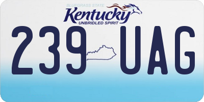 KY license plate 239UAG