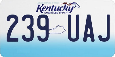 KY license plate 239UAJ