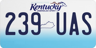 KY license plate 239UAS