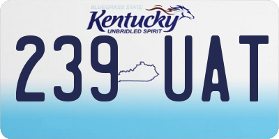 KY license plate 239UAT