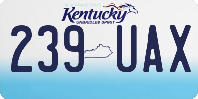 KY license plate 239UAX