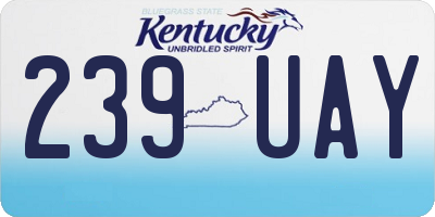 KY license plate 239UAY
