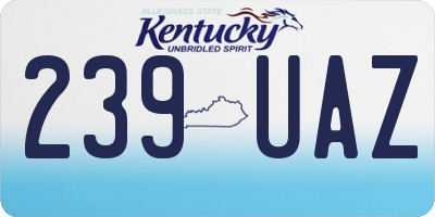 KY license plate 239UAZ