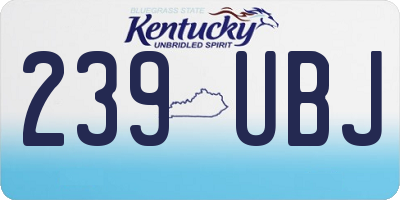 KY license plate 239UBJ