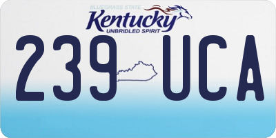 KY license plate 239UCA