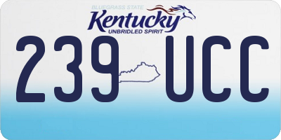 KY license plate 239UCC
