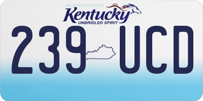 KY license plate 239UCD