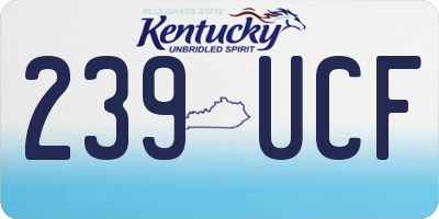 KY license plate 239UCF