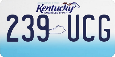 KY license plate 239UCG