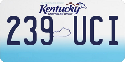 KY license plate 239UCI