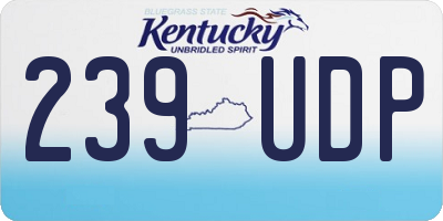 KY license plate 239UDP