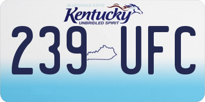 KY license plate 239UFC