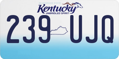 KY license plate 239UJQ