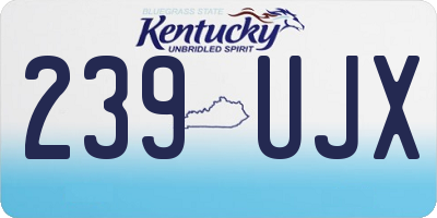 KY license plate 239UJX