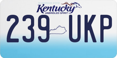 KY license plate 239UKP
