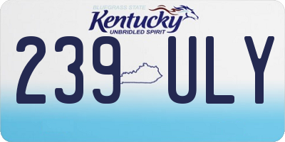 KY license plate 239ULY