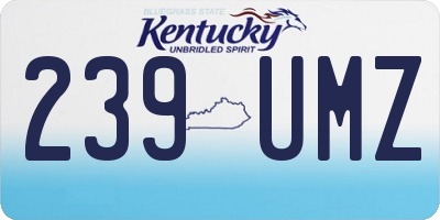 KY license plate 239UMZ
