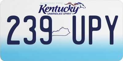 KY license plate 239UPY