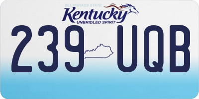KY license plate 239UQB