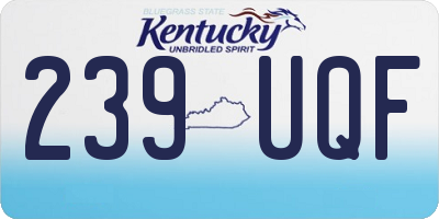 KY license plate 239UQF
