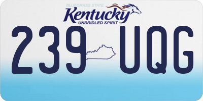 KY license plate 239UQG