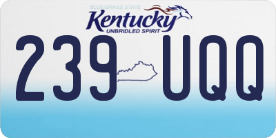 KY license plate 239UQQ