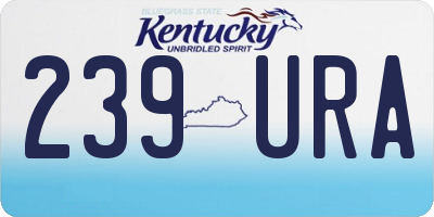 KY license plate 239URA