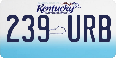 KY license plate 239URB