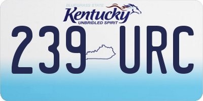 KY license plate 239URC