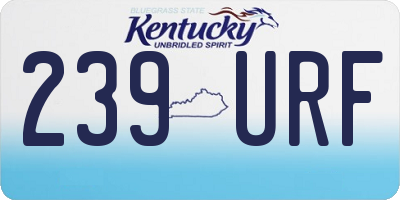 KY license plate 239URF