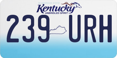 KY license plate 239URH