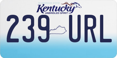 KY license plate 239URL