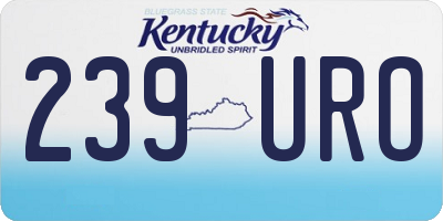KY license plate 239URO
