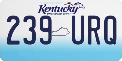 KY license plate 239URQ