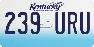 KY license plate 239URU