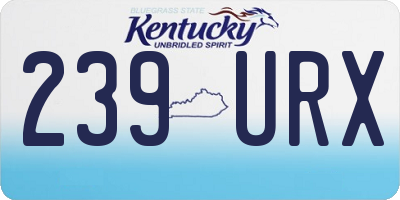 KY license plate 239URX
