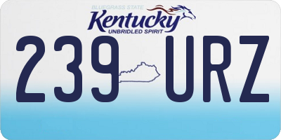 KY license plate 239URZ