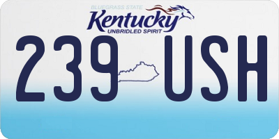 KY license plate 239USH
