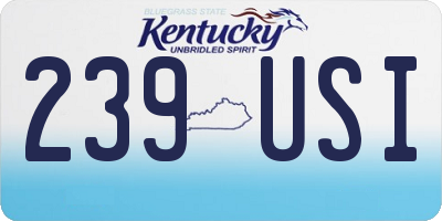 KY license plate 239USI