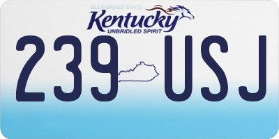KY license plate 239USJ