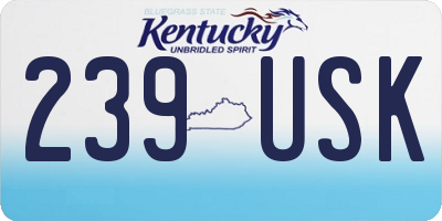 KY license plate 239USK